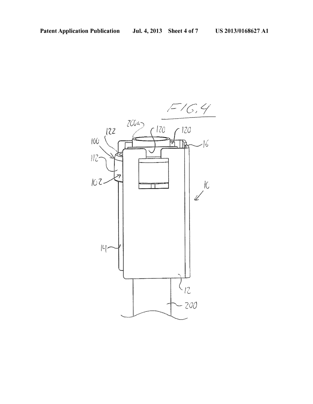 Mounting Accessory for Secure Attachment of Rails to Pipe-Mounted Hollow     Posts - diagram, schematic, and image 05