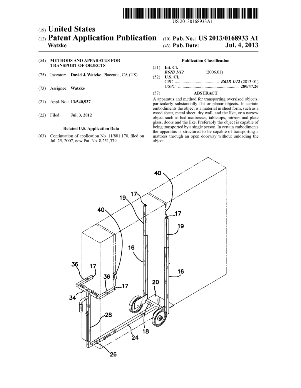 Methods and Apparatus for Transport of Objects - diagram, schematic, and image 01