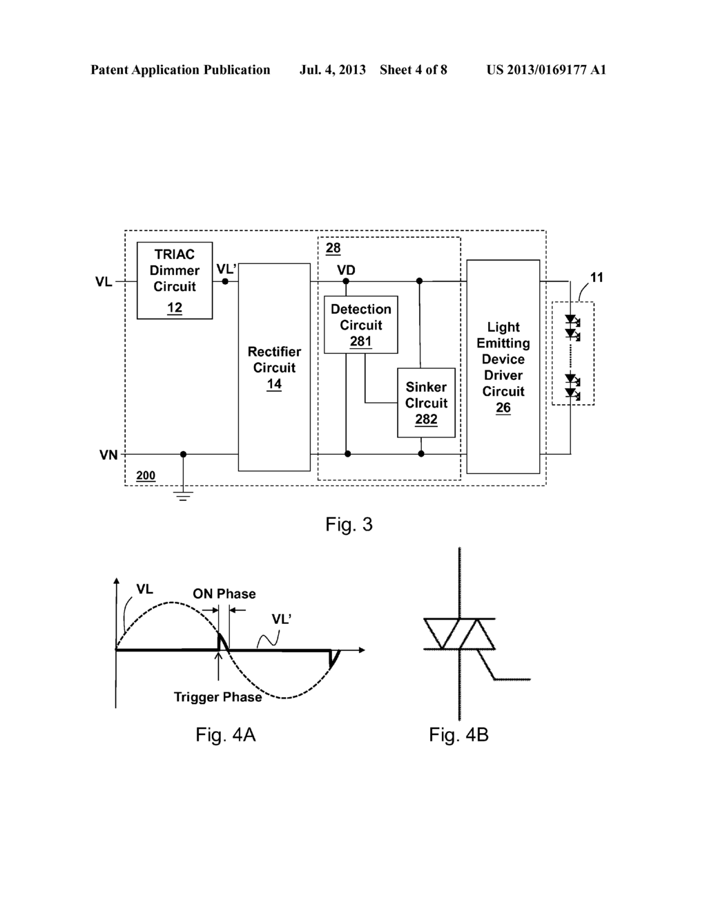 Active Bleeder Circuit Triggering TRIAC in All Phase and Light Emitting     Device Power Supply Circuit and TRIAC Control Method Using the Active     Bleeder Circuit - diagram, schematic, and image 05