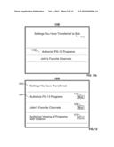 SYSTEMS AND METHODS FOR TRANSFERRING SETTINGS ACROSS DEVICES BASED ON USER     GESTURES diagram and image