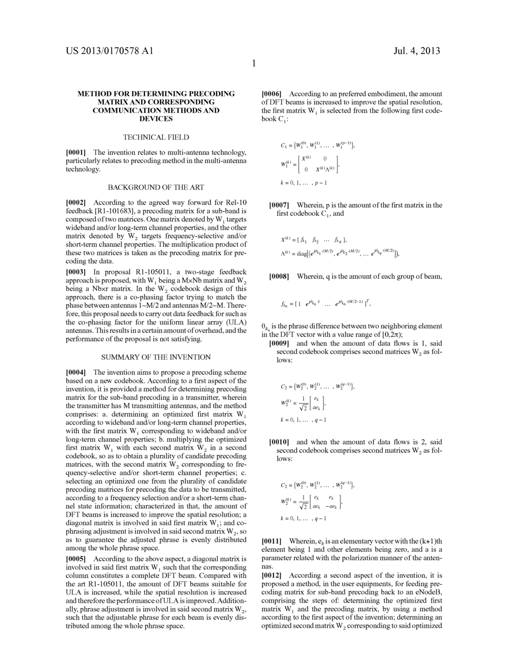 METHOD FOR DETERMINING PRECODING MATRIX AND CORRESPONDING COMMUNICATION     METHODS AND DEVICES - diagram, schematic, and image 02