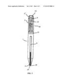 Writing Instrument with Lip Balm Applicator diagram and image