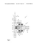 Retaining device for a component of an aircraft or spacecraft diagram and image