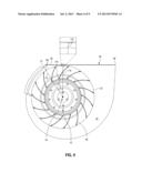 FURNACE AIR HANDLER BLOWER WITH ENLARGED BACKWARD CURVED IMPELLER AND     ASSOCIATED METHOD OF USE diagram and image