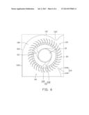 HEAT DISSIPATING FAN WITH LATERAL AIR INLET AND OUTLET diagram and image