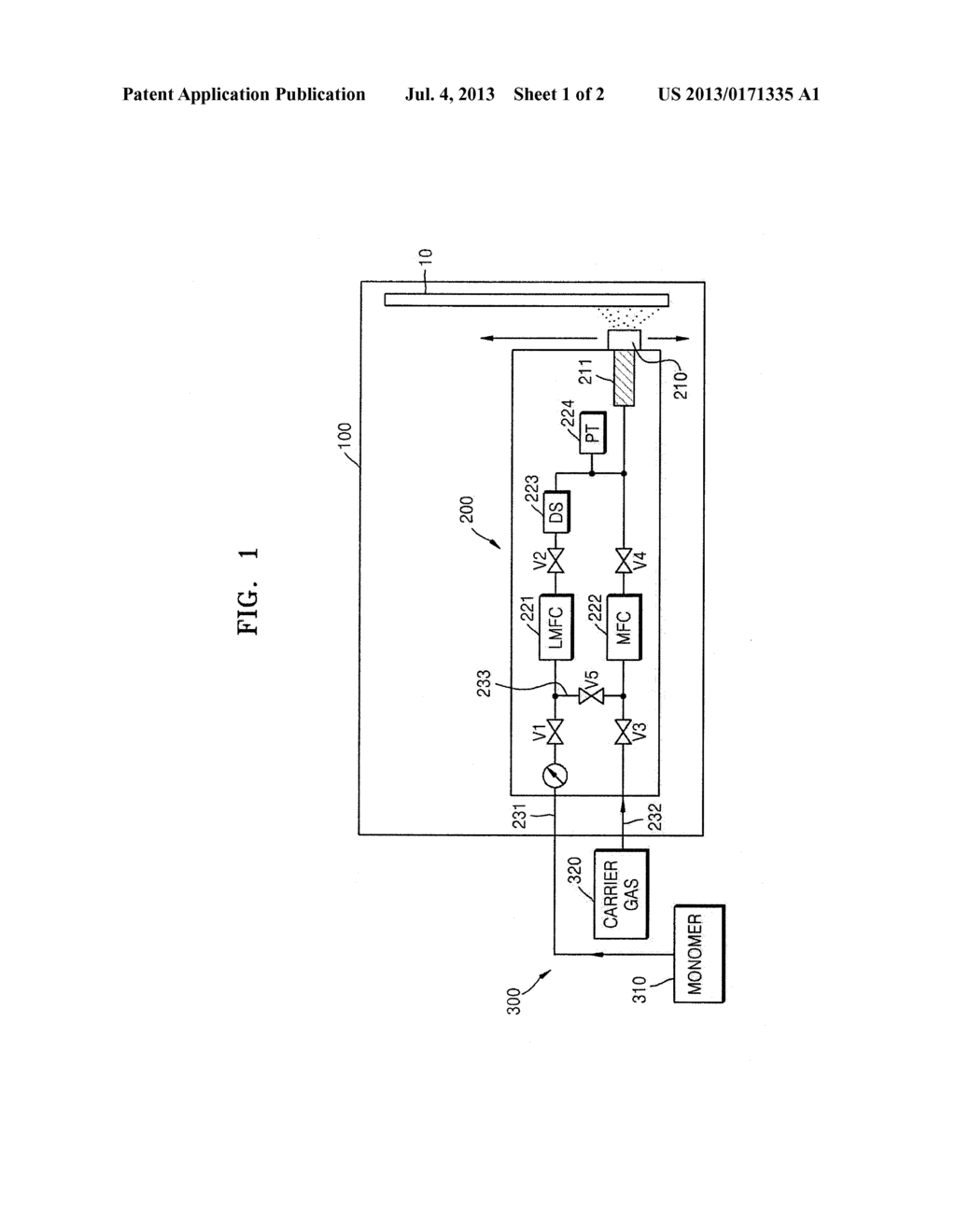 THIN FILM DEPOSITING APPARATUS AND THE THIN FILM DEPOSITING METHOD USING     THE SAME - diagram, schematic, and image 02