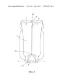 CUSHIONING AIR BAG WITH PREDETERMINED OPENING IN AIR CYLINDER TURNING ZONE     AND MANUFACTURING THEREOF diagram and image