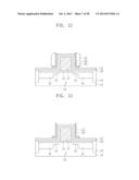 METHODS OF FABRICATING SEMICONDUCTOR DEVICE USING HIGH-K LAYER FOR SPACER     ETCH STOP AND RELATED DEVICES diagram and image