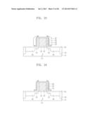 METHODS OF FABRICATING SEMICONDUCTOR DEVICE USING HIGH-K LAYER FOR SPACER     ETCH STOP AND RELATED DEVICES diagram and image