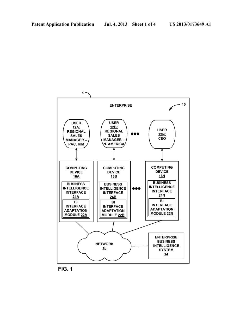 ADAPTIVE CUSTOMIZED PRESENTATION OF BUSINESS INTELLIGENCE INFORMATION - diagram, schematic, and image 02