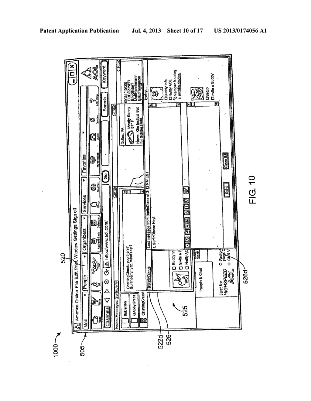 Instant Messaging Interface Having a Tear-Off Element - diagram, schematic, and image 11