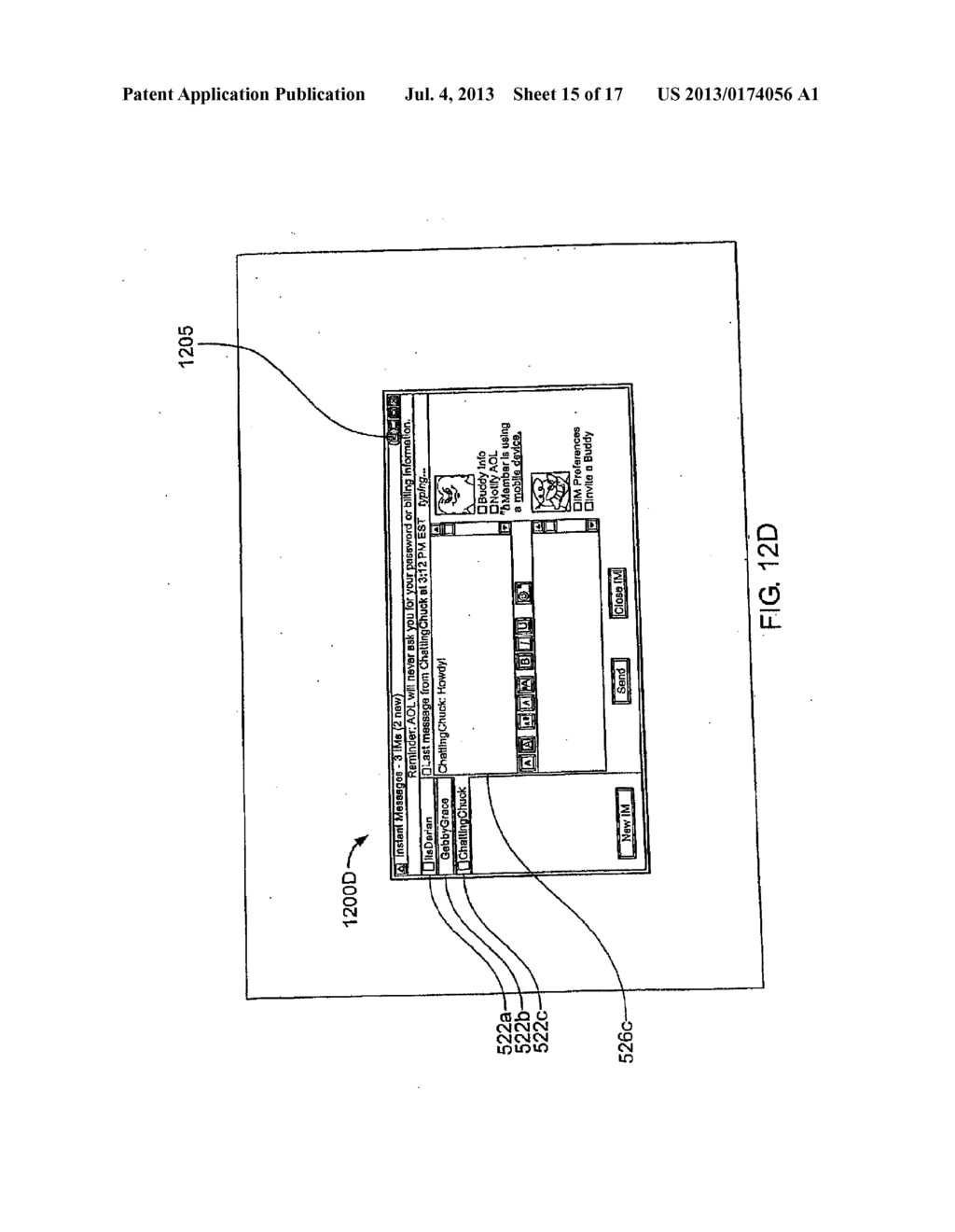 Instant Messaging Interface Having a Tear-Off Element - diagram, schematic, and image 16