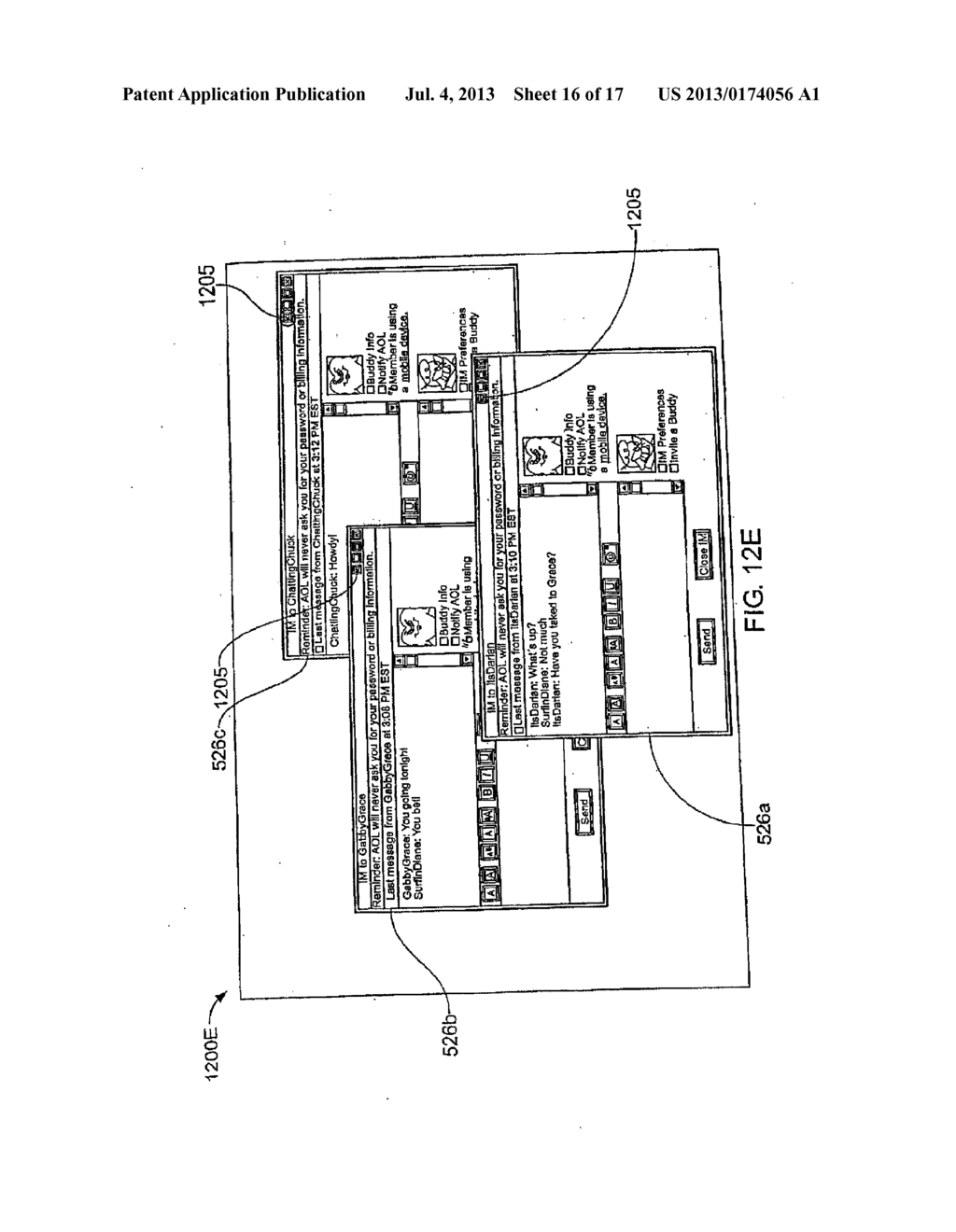 Instant Messaging Interface Having a Tear-Off Element - diagram, schematic, and image 17