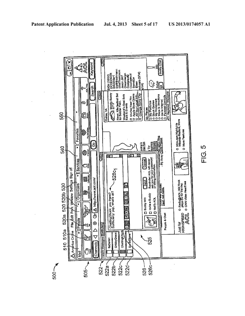 Instant Messaging Interface Having a Tear-Off Element - diagram, schematic, and image 06