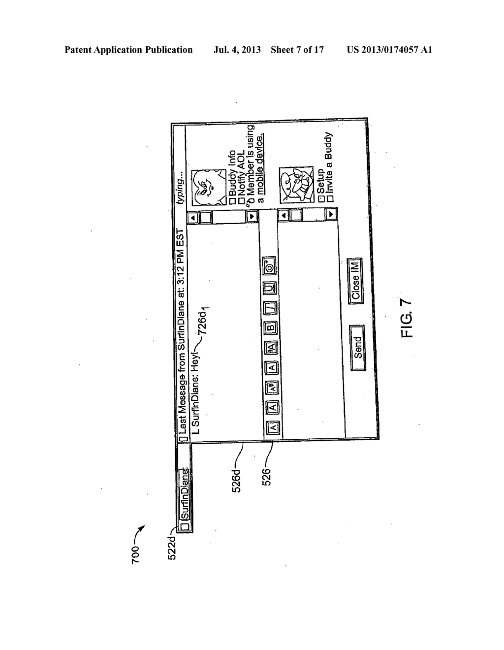 Instant Messaging Interface Having a Tear-Off Element - diagram, schematic, and image 08