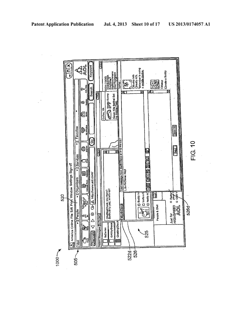 Instant Messaging Interface Having a Tear-Off Element - diagram, schematic, and image 11