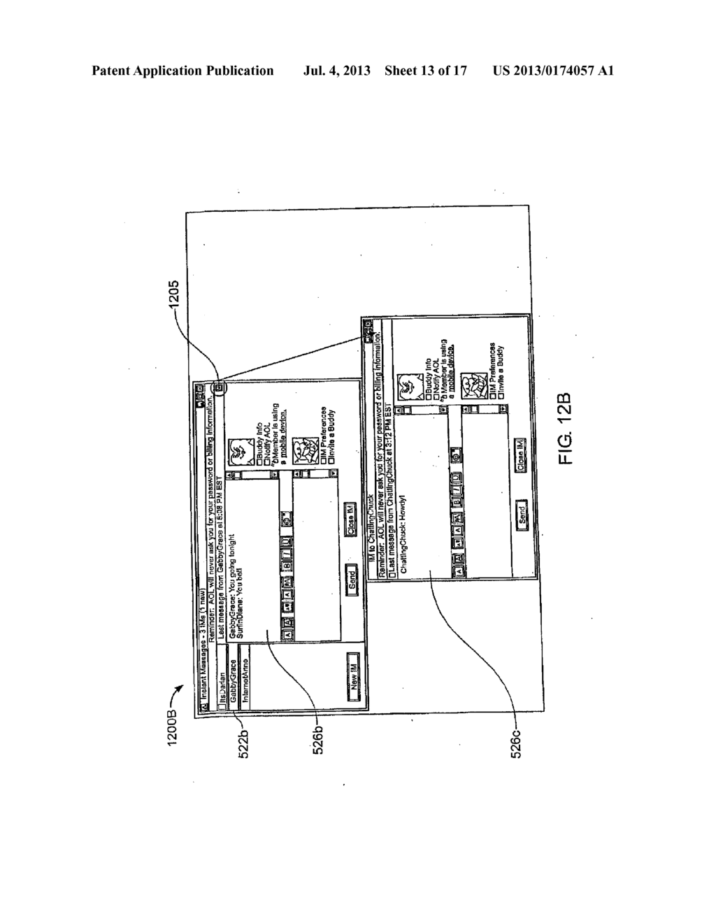 Instant Messaging Interface Having a Tear-Off Element - diagram, schematic, and image 14