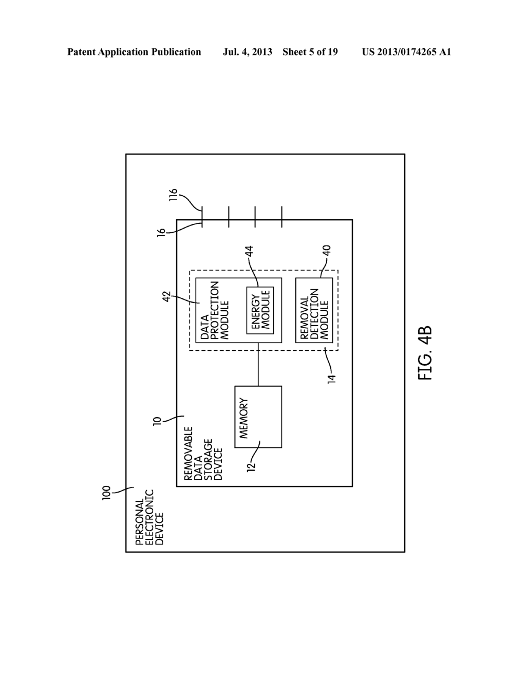 SYSTEM AND METHOD FOR PROTECTING DATA STORED ON A REMOVABLE DATA STORAGE     DEVICE - diagram, schematic, and image 06