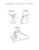 FOOTWEAR, CLOTHING AND OTHER APPAREL WITH INTERCHANGEABLE TOE AND HEEL     MEMBERS OR OTHER ORNAMENTS AND RELATED METHODS AND SYSTEMS diagram and image