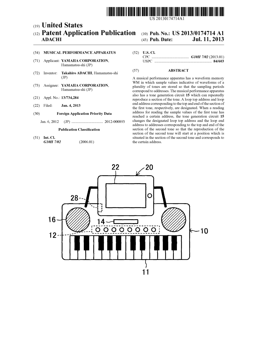 MUSICAL PERFORMANCE APPARATUS - diagram, schematic, and image 01