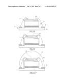 LED CHIP STRUCTURE, PACKAGING SUBSTRATE, PACKAGE STRUCTURE AND FABRICATION     METHOD THEREOF diagram and image