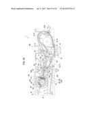 TRANSPORTED MATERIAL TRANSPORTING DEVICE AND IMAGE PROCESSING APPARATUS diagram and image