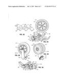 Skateboard truck and caster with suspension mechanism diagram and image