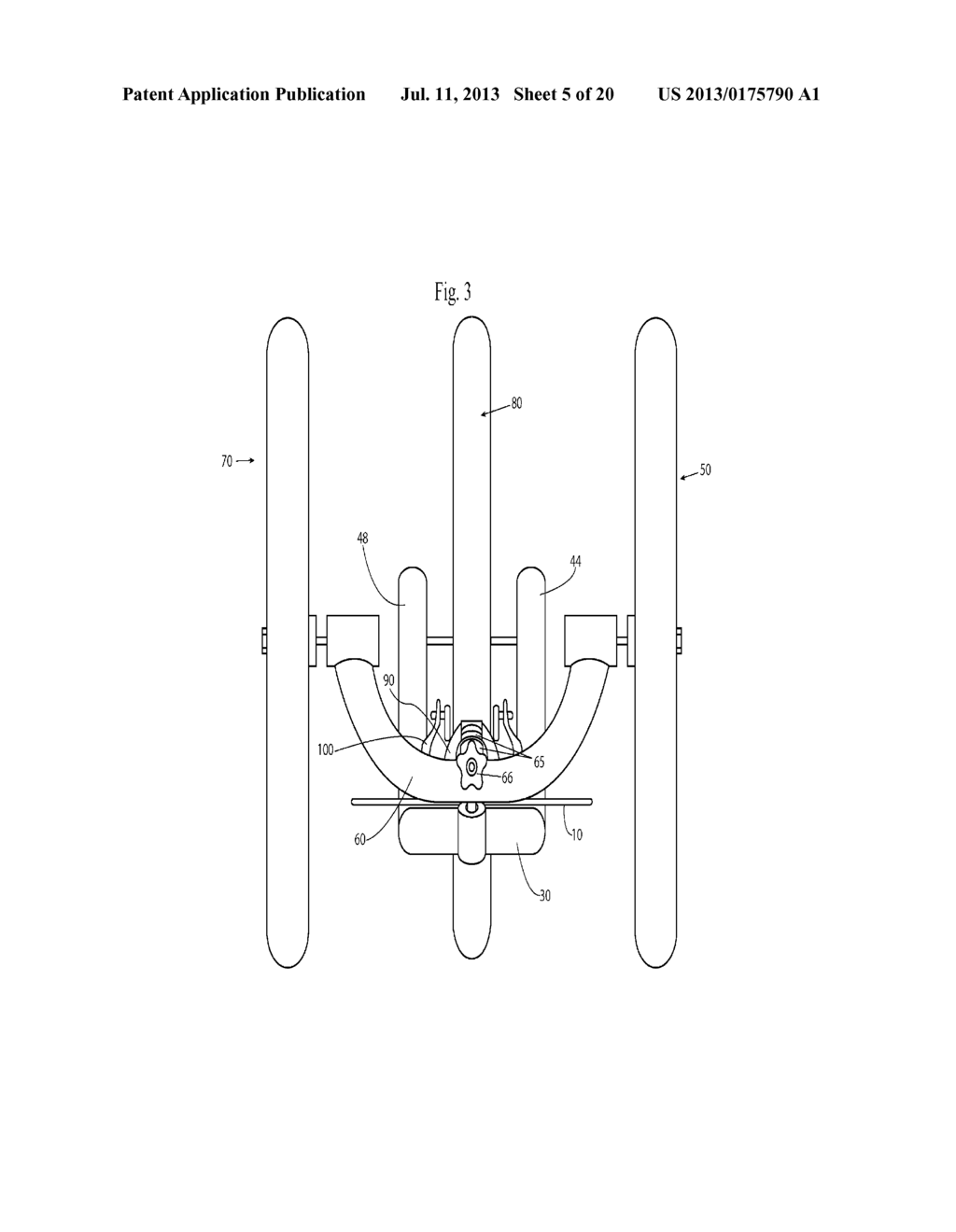 Three Wheel Lean-Steer Skateboard - diagram, schematic, and image 06