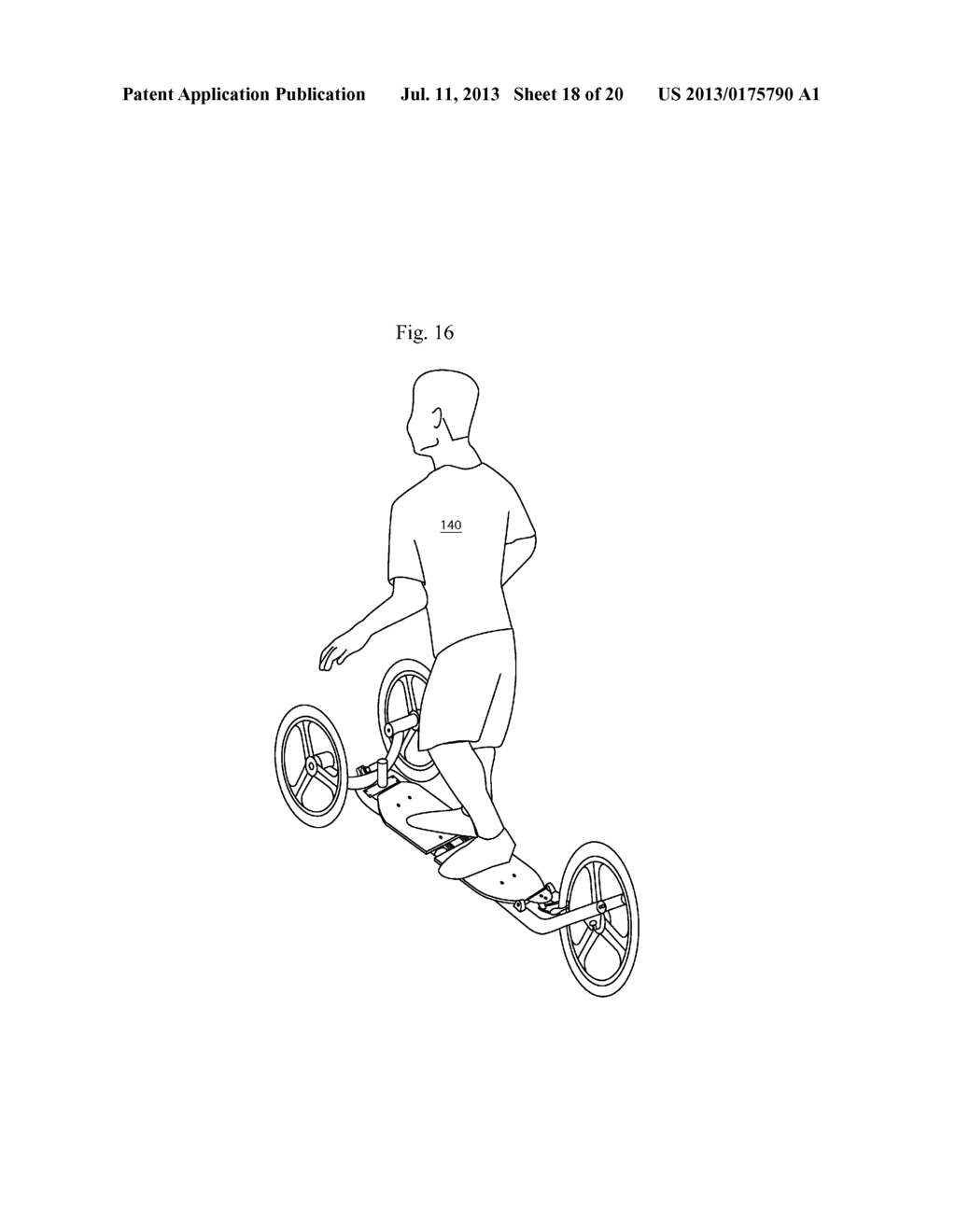 Three Wheel Lean-Steer Skateboard - diagram, schematic, and image 19