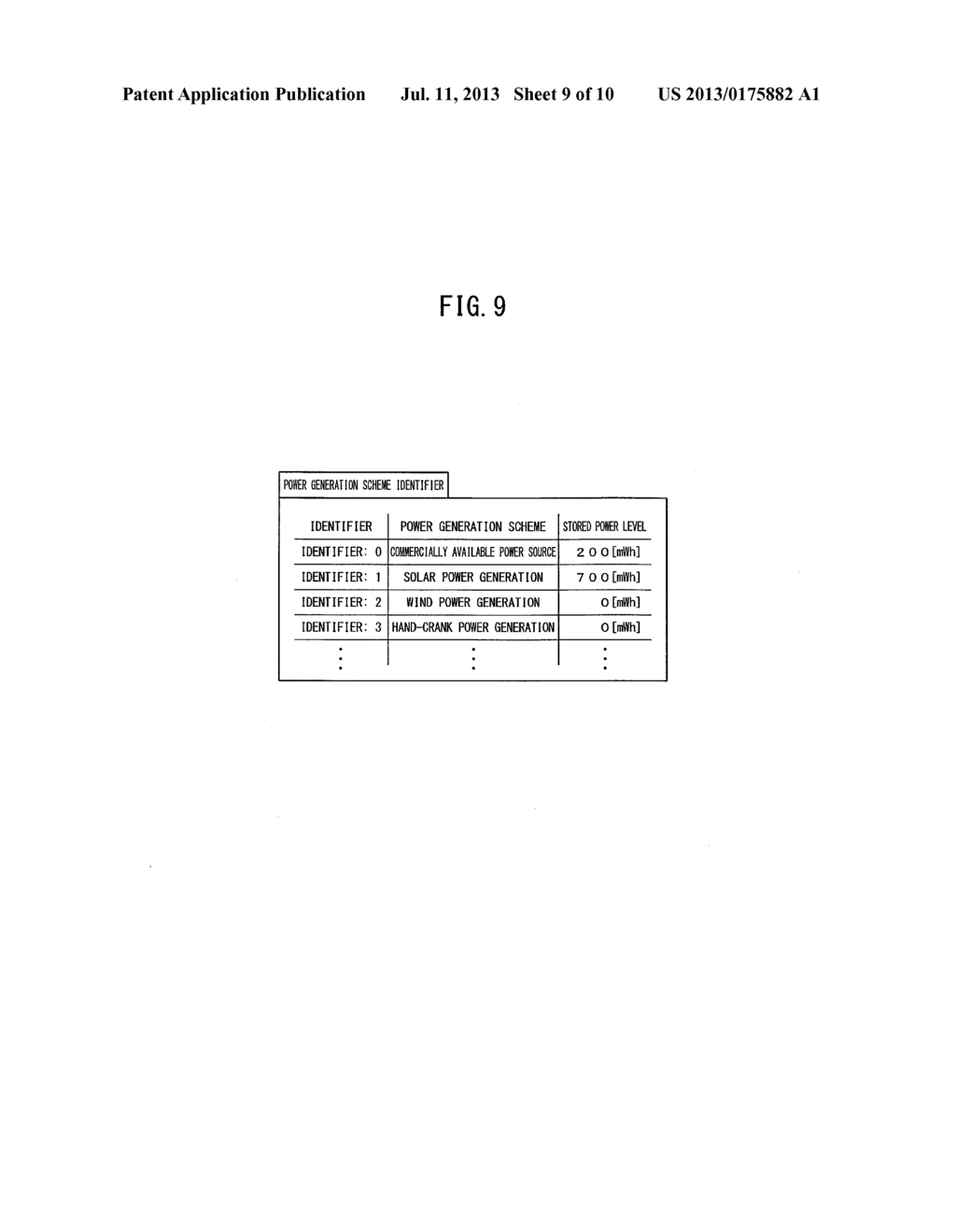 POWER GENERATOR, PORTABLE DEVICE, POWER GENERATION SCHEME IDENTIFYING     SYSTEM, AND POWER GENERATION SCHEME IDENTIFYING METHOD - diagram, schematic, and image 10