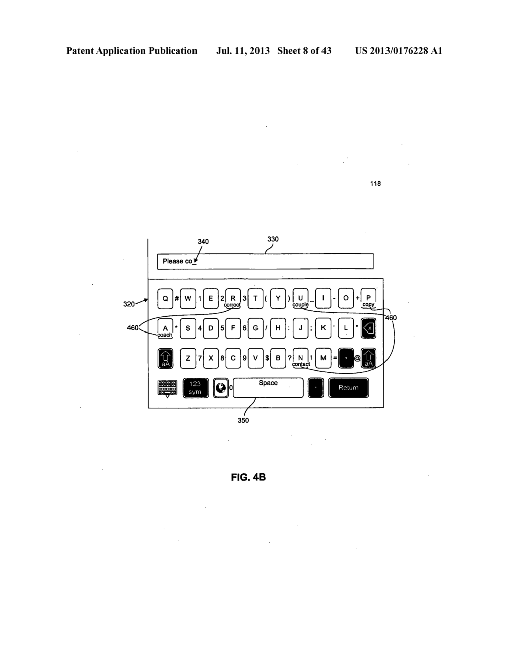 TOUCHSCREEN KEYBOARD PREDICTIVE DISPLAY AND GENERATION OF A SET OF     CHARACTERS - diagram, schematic, and image 09