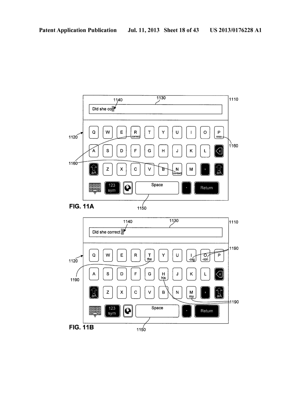 TOUCHSCREEN KEYBOARD PREDICTIVE DISPLAY AND GENERATION OF A SET OF     CHARACTERS - diagram, schematic, and image 19