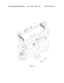 FIXING MECHANISM FOR FIXING A THERMAL PRINT HEAD MODULE IN DIFFERENT     POSITIONS AND THERMAL SUBLIMATION PRINTER THEREWITH diagram and image