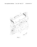 FIXING MECHANISM FOR FIXING A THERMAL PRINT HEAD MODULE IN DIFFERENT     POSITIONS AND THERMAL SUBLIMATION PRINTER THEREWITH diagram and image