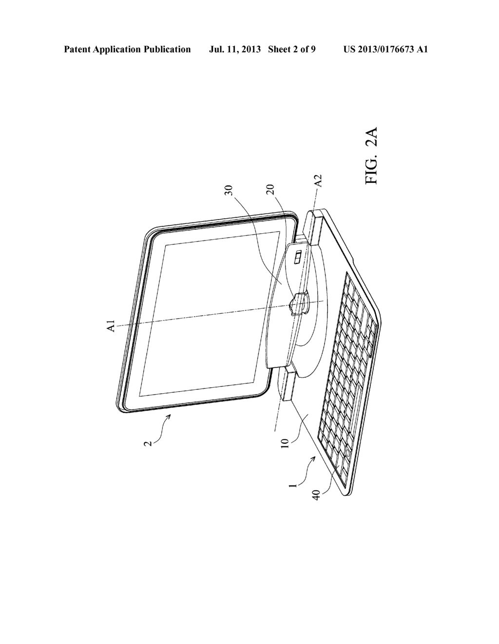 PORTABLE ELECTRONIC DEVICE AND DOCKING DEVICE THEREOF - diagram, schematic, and image 03