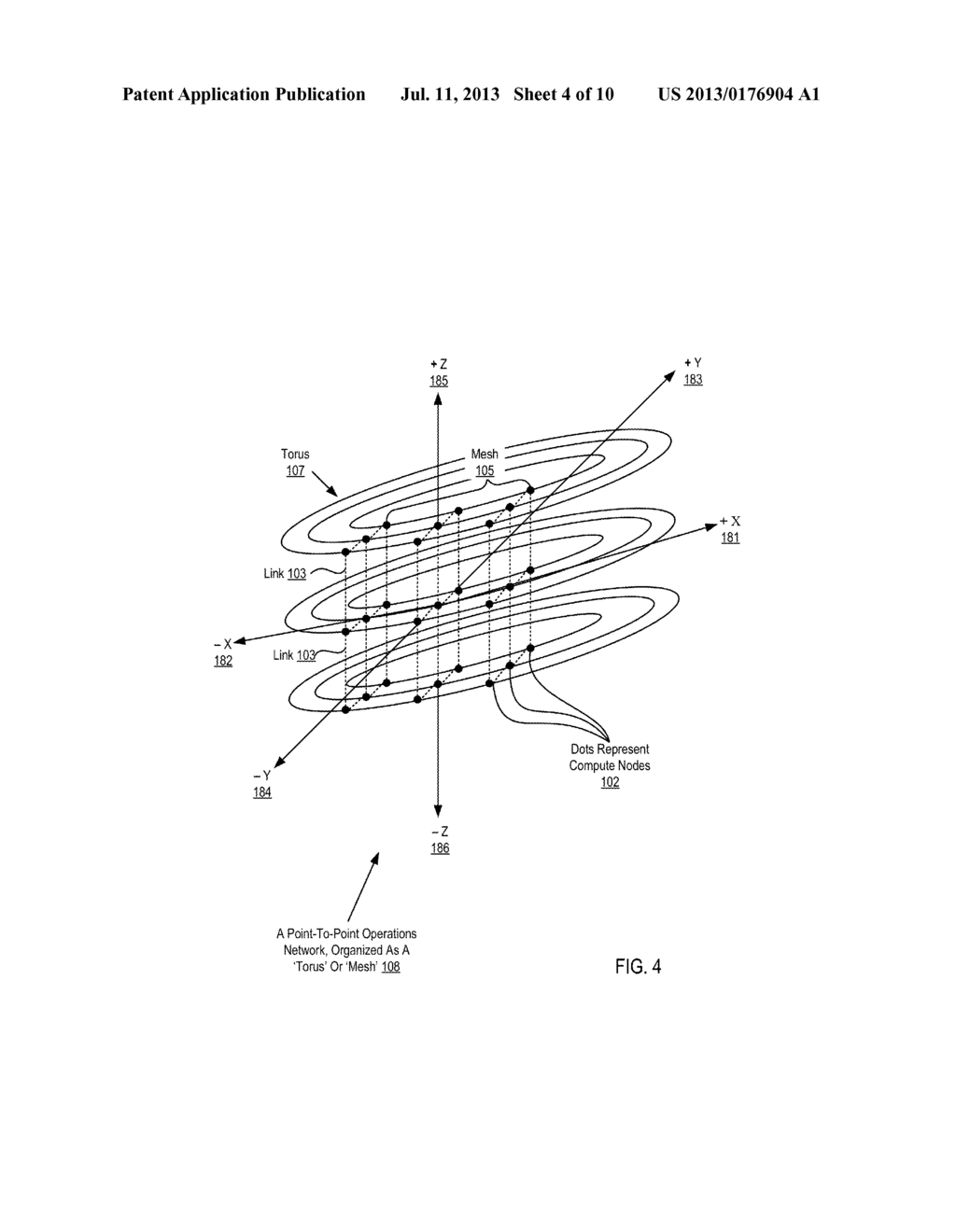 Providing Full Point-To-Point Communications Among Compute Nodes Of An     Operational Group In A Global Combining Network Of A Parallel Computer - diagram, schematic, and image 05