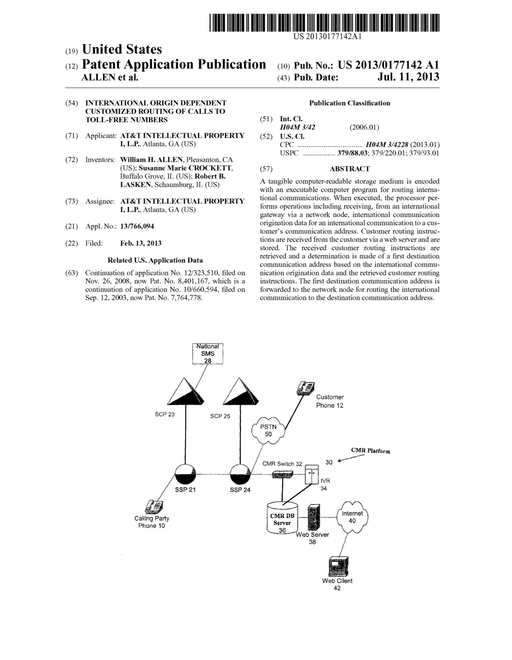 INTERNATIONAL ORIGIN DEPENDENT CUSTOMIZED ROUTING OF CALLS TO TOLL-FREE     NUMBERS - diagram, schematic, and image 01