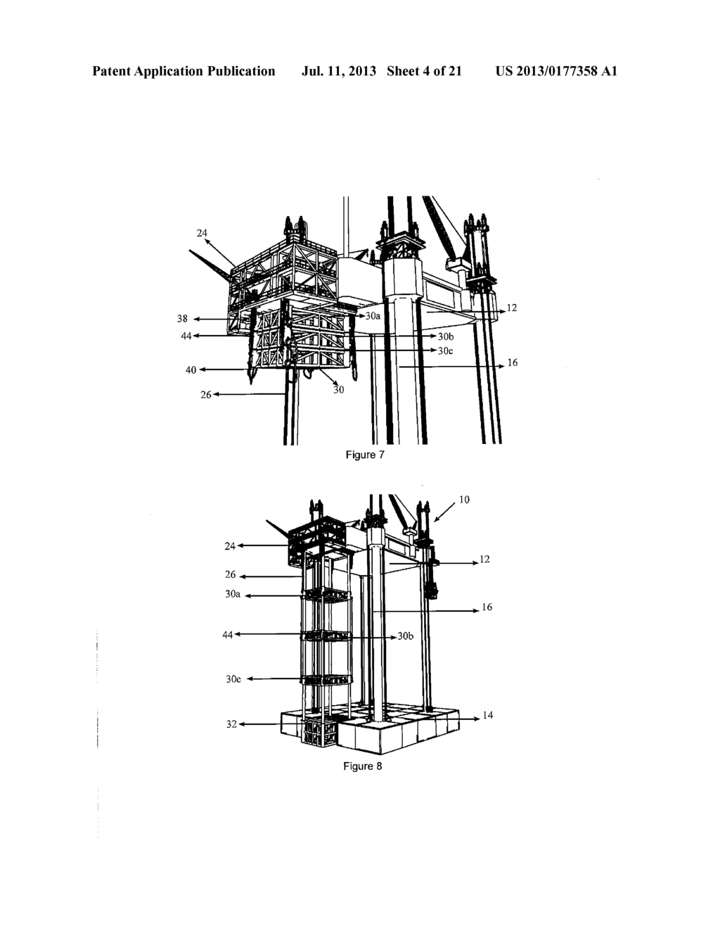 Offshore Unit and Method of Installing Wellhead Platform Using the     Offshore Unit - diagram, schematic, and image 05