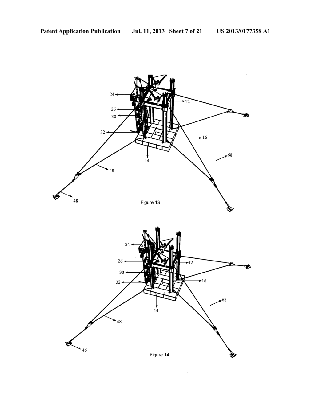 Offshore Unit and Method of Installing Wellhead Platform Using the     Offshore Unit - diagram, schematic, and image 08