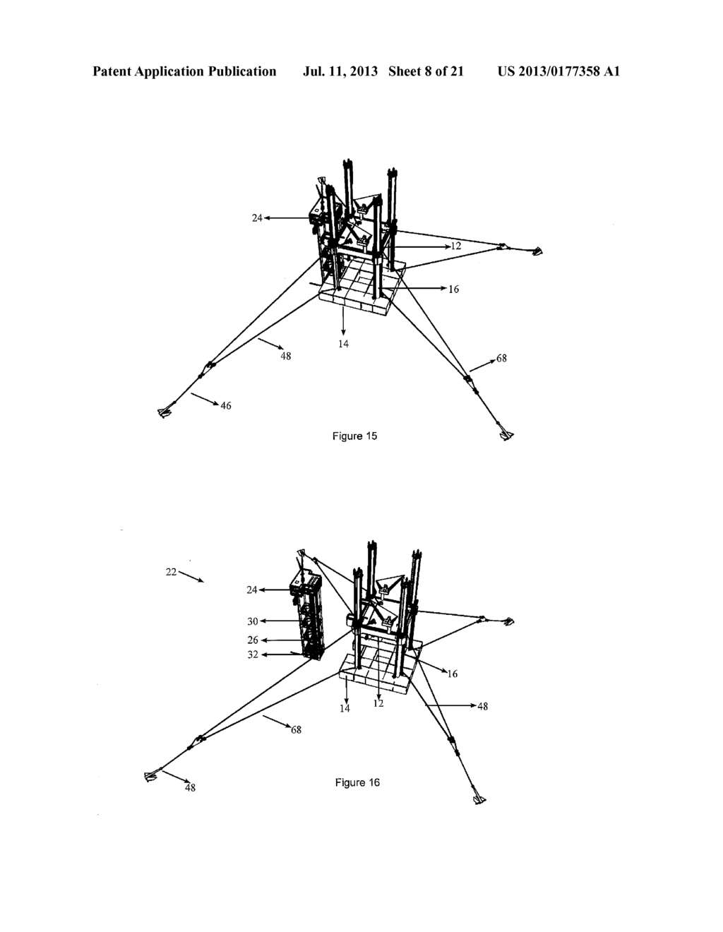 Offshore Unit and Method of Installing Wellhead Platform Using the     Offshore Unit - diagram, schematic, and image 09