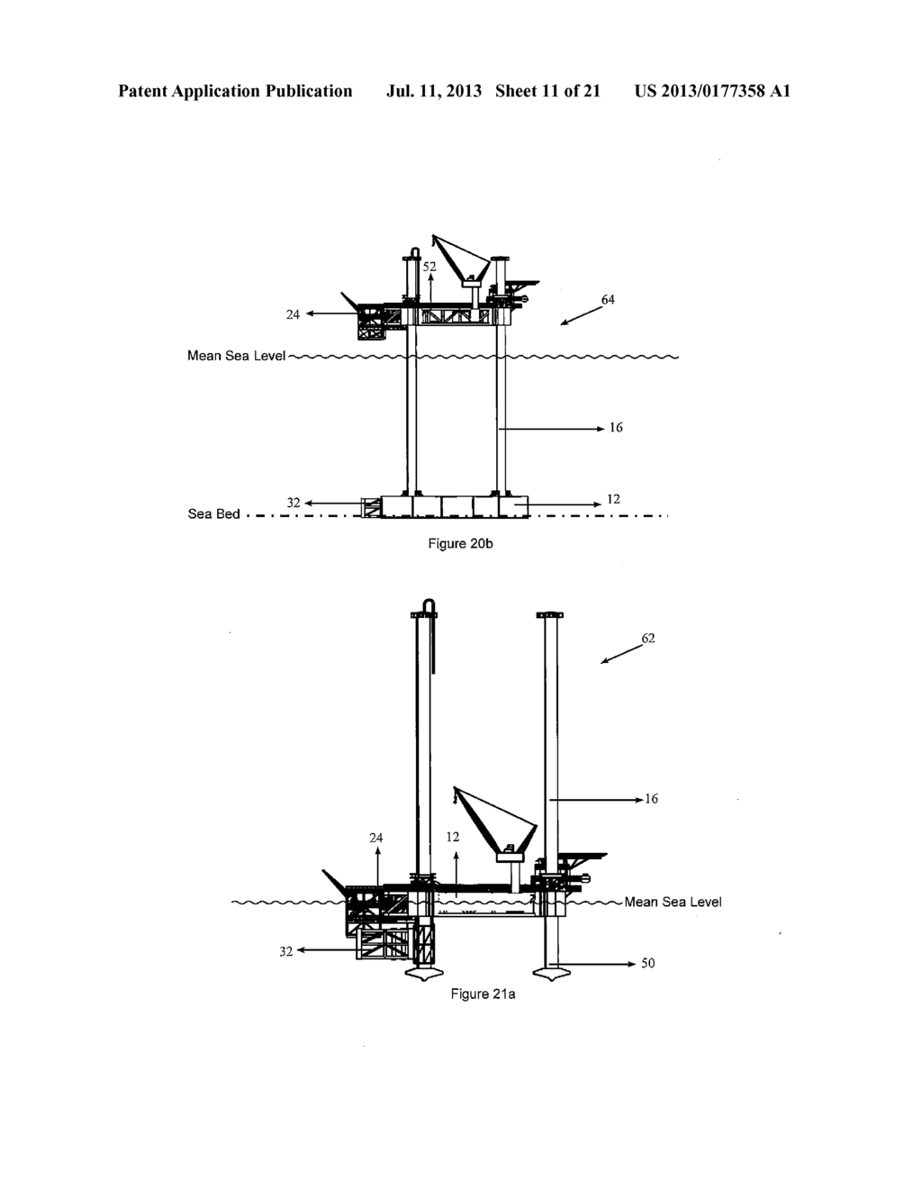 Offshore Unit and Method of Installing Wellhead Platform Using the     Offshore Unit - diagram, schematic, and image 12