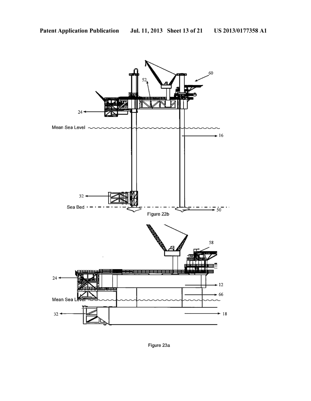 Offshore Unit and Method of Installing Wellhead Platform Using the     Offshore Unit - diagram, schematic, and image 14