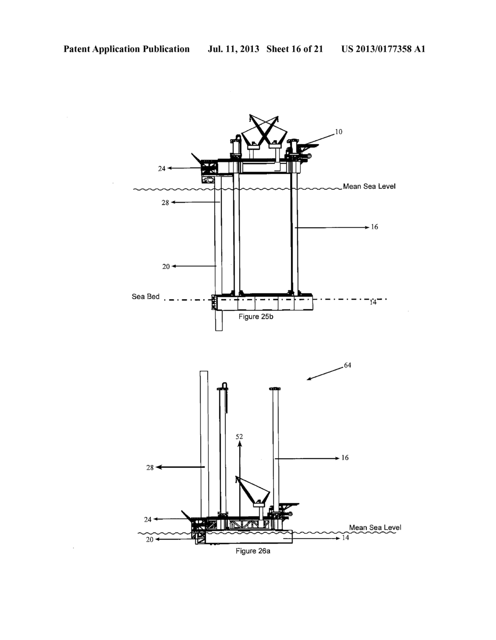 Offshore Unit and Method of Installing Wellhead Platform Using the     Offshore Unit - diagram, schematic, and image 17