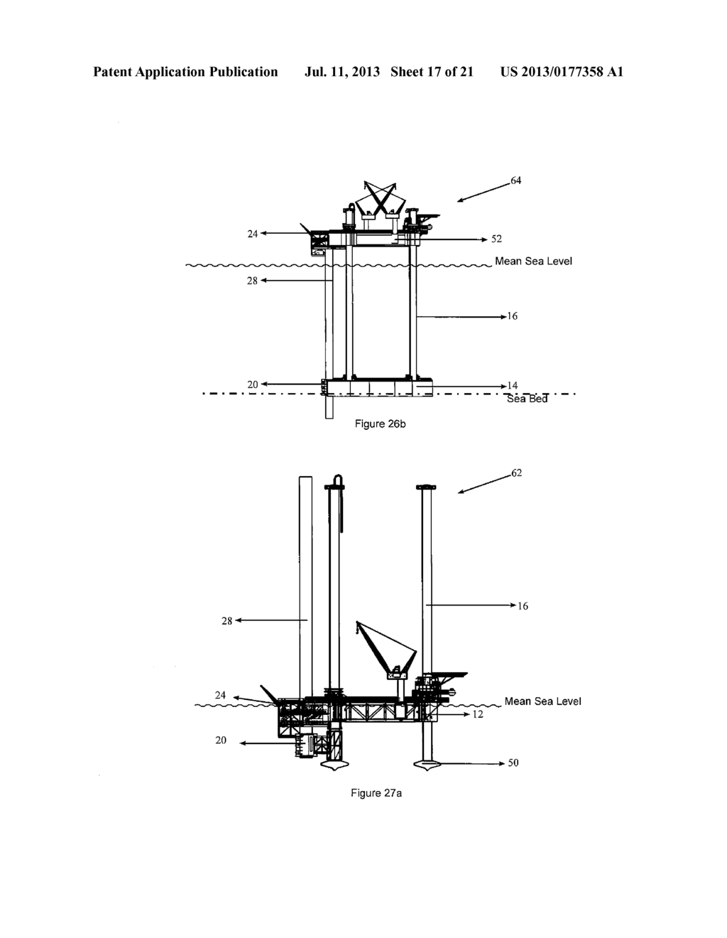 Offshore Unit and Method of Installing Wellhead Platform Using the     Offshore Unit - diagram, schematic, and image 18