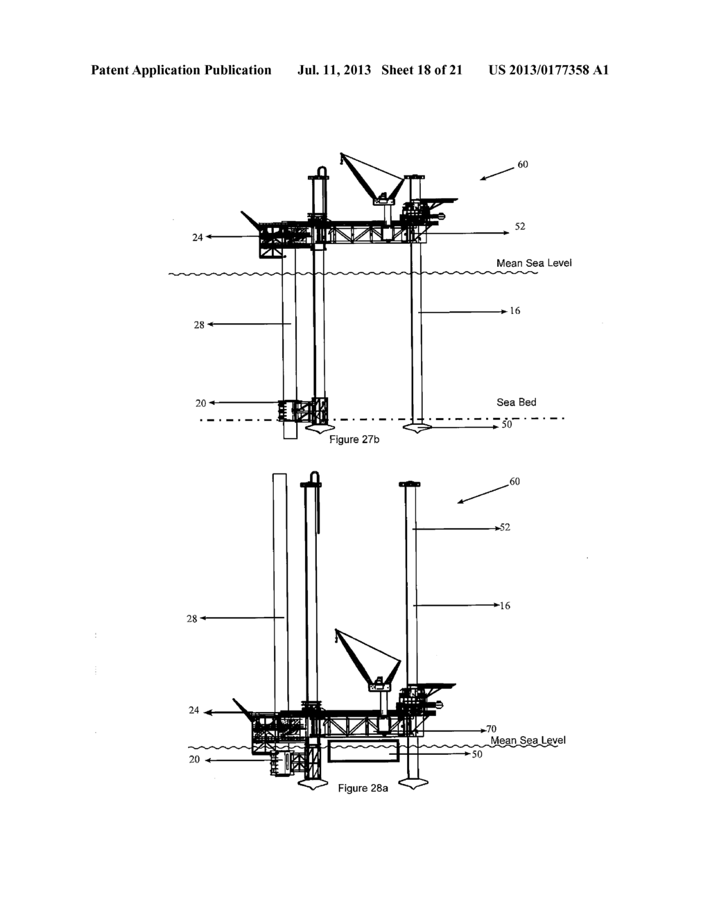 Offshore Unit and Method of Installing Wellhead Platform Using the     Offshore Unit - diagram, schematic, and image 19