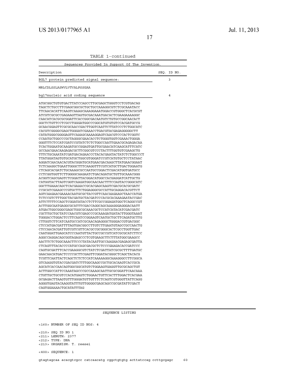 BGL7 Beta-Glucosidase and Nucleic Acids Encoding the Same - diagram, schematic, and image 20