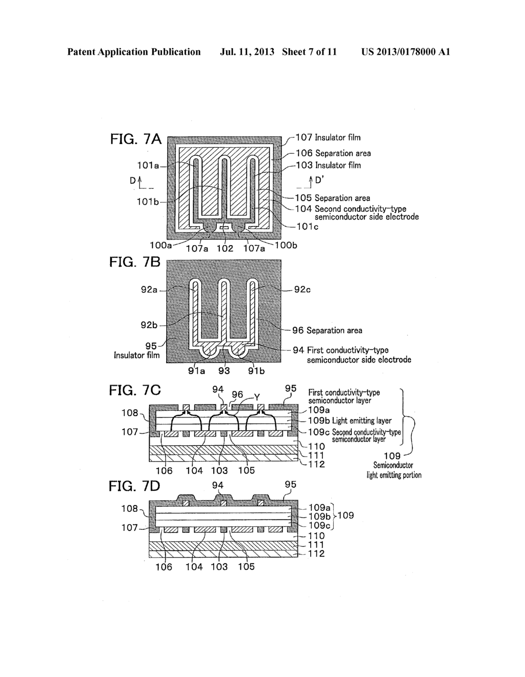 METHOD FOR FABRICATING SEMICONDUCTOR LIGHT EMITTING DEVICE - diagram, schematic, and image 08