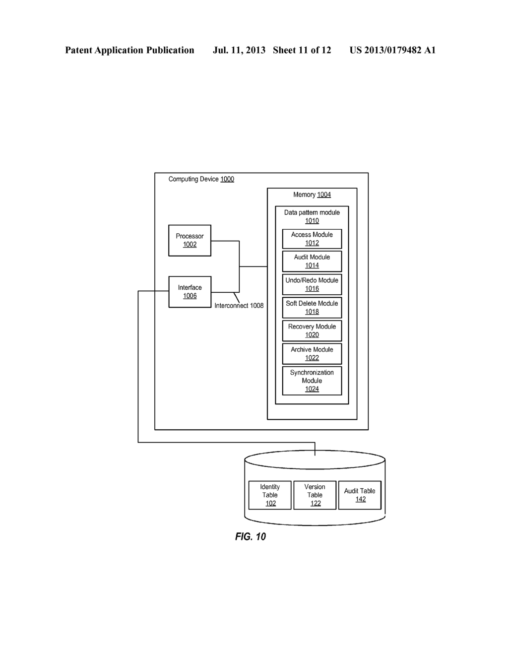 DATA PATTERN FOR STORING INFORMATION, INCLUDING ASSOCIATED VERSION AND     AUDIT INFORMATION FOR USE IN DATA MANAGEMENT - diagram, schematic, and image 12