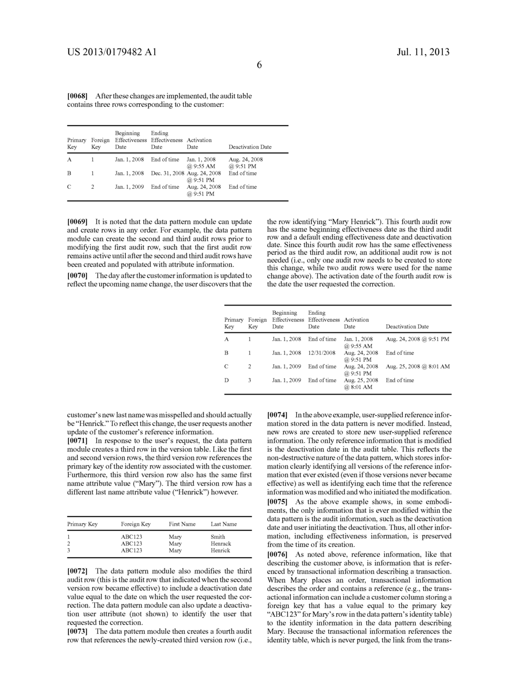 DATA PATTERN FOR STORING INFORMATION, INCLUDING ASSOCIATED VERSION AND     AUDIT INFORMATION FOR USE IN DATA MANAGEMENT - diagram, schematic, and image 19