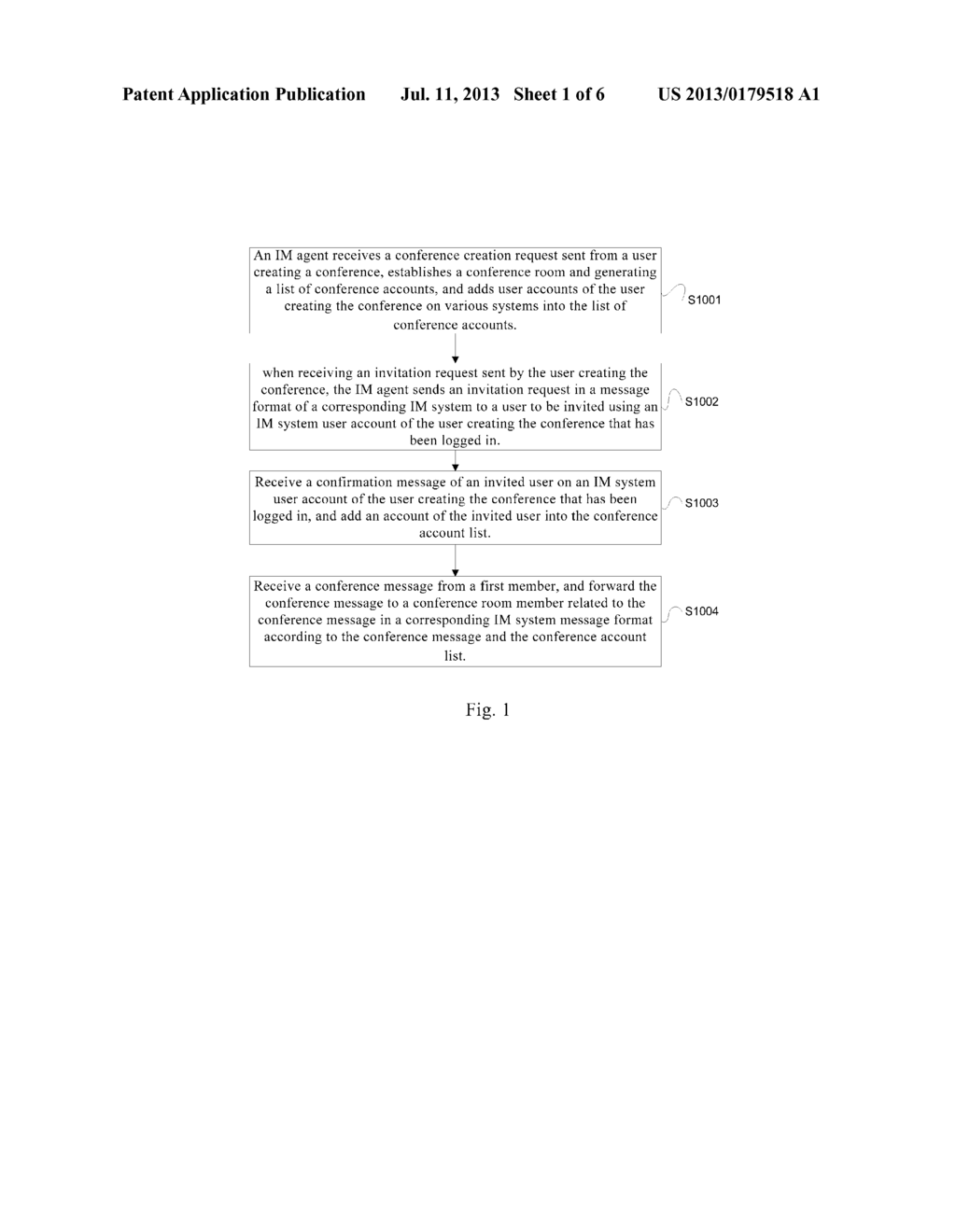 METHOD AND SYSTEM FOR HAVING A CONFERENCE ACROSS IM SYSTEMS - diagram, schematic, and image 02